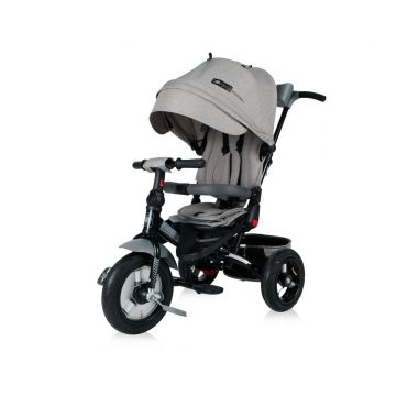 Tricicleta multifunctionala, 4 in 1, roti gonflabile, Lorelli Jaguar Air, Grey Luxe