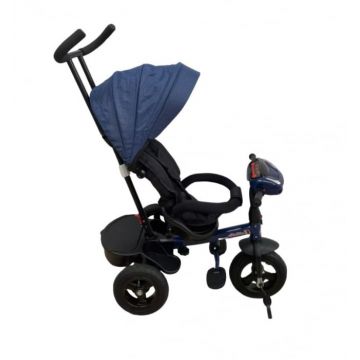 Tricicleta reversibila, pozitie de somn, cu lumina si sunete, T500 Albastru