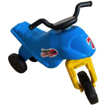Tricicleta tip Motocicleta fara pedale cu 3 roti Super Bike Albastra Tricicleta tip Motocicleta fara pedale cu 3 roti Super Bike Albastra