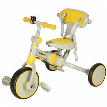 Tricicleta ultrapliabila cu copertina Trike Fix V4 Gri Galben