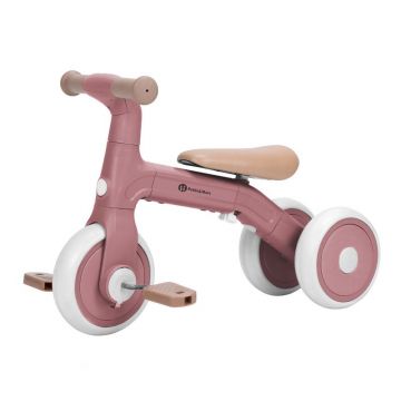 Bicicleta/tricicleta, Petite&Mars, Bingo, 3 in 1, Multifunctionala, Cu/fara pedale, Ghidon directionabil, Sa reglabila pe inaltime, 2.3 kg, Pana la 25 kg, 12-36 luni, Roz