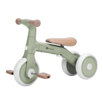 Bicicleta/tricicleta, Petite&Mars, Bingo, 3 in 1, Multifunctionala, Cu/fara pedale, Ghidon directionabil, Sa reglabila pe inaltime, 2.3 kg, Pana la 25 kg, 12-36 luni, Verde