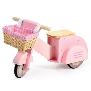Scuter cu cos, din lemn premium, Tender Leaf Toys