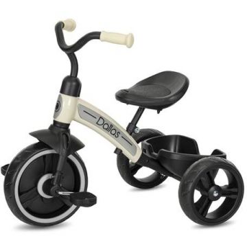 Tricicleta Copii Dallas Sezut Reglabil pe Inaltime 2-6 Ani Bej