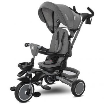 Tricicleta Copii Freccia Multifunctionala Pliabila 1-5 Ani Maxim 25KG Sezut Rotativ 360 Grade Gri/Negru