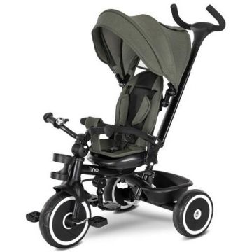 Tricicleta Copii Tino Scaun Rotativ 360 Grade 1-5 Ani Max 25KG Verde