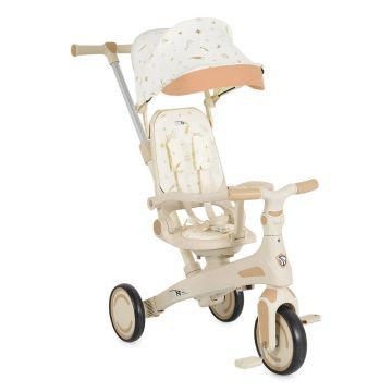 Tricicleta cu parasolar si scaun rotativ 360 Trike Juno Bej