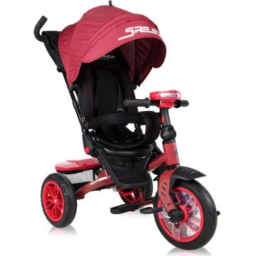 Tricicleta cu parasolar si scaun rotativ Lorelli Speedy Air Rosu Negru