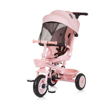 Tricicleta cu scaun rotativ si parasolar Chipolino Marathon 2025 Flamingo