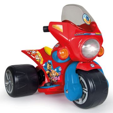 Tricicleta electrica, Injusa, Paw Patrol, 6V, cu pedala de acceleratie, lumini frontale, Rosu