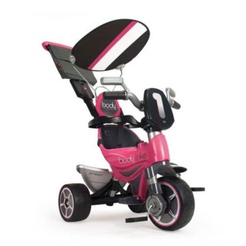 Tricicleta evolutiva, Injusa, Body Pink, cu maner parental, include rucsac