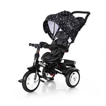 Tricicleta Multifunctionala 4in1 Neo Air Roti Mari cu Camera 1-3 Ani Max 20KG Black Crowns