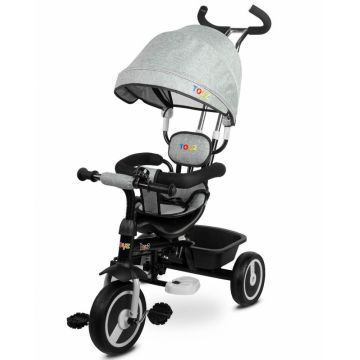Tricicleta multifunctionala pentru copii Toyz Buzz Grey, varsta 18luni+, greutate maxim admisa 25 kg