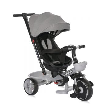 Tricicleta pentru copii cu sezut reversibil, Lorelli Voyage, 1-5 ani, Grey