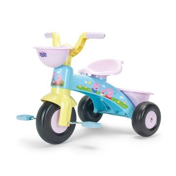 Tricicleta pentru copii Injusa Peppa Pig, cu pedale, 62x42x46 cm, greutate admisa 25 kg, 1-3 ani