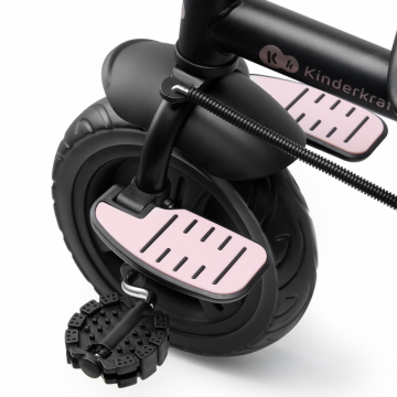 Tricicleta pentru copii KinderKraft Freeway 2 Pink, scaun rotativ 360, funtie freewheel, husa Air Comfort, bara de protectie, suport picioare, greutate admisa 25 kg