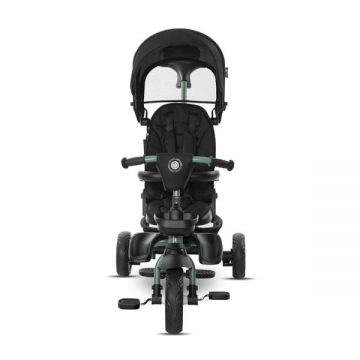 Tricicleta pentru copii Lorelli Freccia Black Green multifunctionala, pliabila, sezut rotativ 360 grade, greutate admisa 25 kg, roti Eva