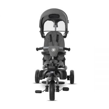 Tricicleta pentru copii Lorelli Freccia Grey Black multifunctionala, pliabila, sezut rotativ 360 grade, greutate admisa 25 kg, roti Eva