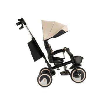 Tricicleta pentru copii Momi ivi Beige multifunctionala 3 in 1 cu scaun reversibil, maner telescopic, accesorii incluse