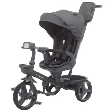 Tricicleta reversibila SL07 gri cu pozitie de somn, roti cauciuc, muzica si lumini