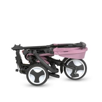 Tricicleta ultrapliabila Coccolle Spectra Plus Premium Line, Scaun reversibil, Copertina XXL, Cos accesorii, 2 seturi suport picioruse, Sistem roata libera, Roti cauciuc EVA, Orchid Violet