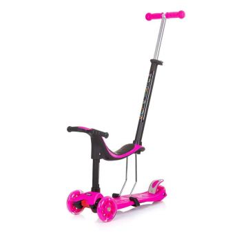Trotineta cu 3 roti, pentru fete, peste 3 ani, Chipolino Multi Plus Roz