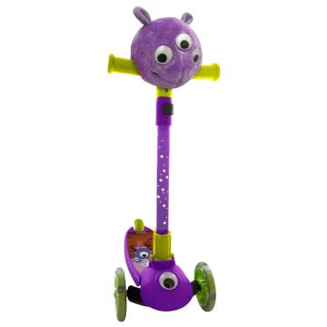 Trotineta cu 3 roti si animalut de plus K3YRIDERS Monster Eyes Purpy