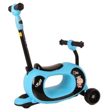 Trotineta multifunctionala baietei 4 in 1 Ocie Juan Albastru