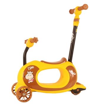 Trotineta multifunctionala unisex 4 in 1 Ocie Juan Galben